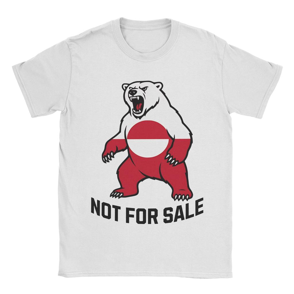 Greenland Not for Sale Greenland Flag Bear 100 Cotton T Shirt For Unisex Summer Fun TShirts O Neck Hip Hop Tee Shirt Plus Size