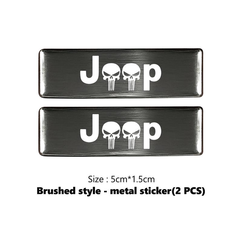Car Trunk Body Sticker Aluminum Alloy Emblem Auto Stickers For Jeep Cherokee Wrangler JK Gladiator Compass Renegade Patriot AJT1