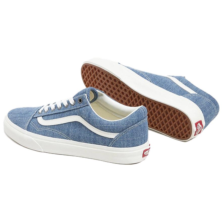 Vans Old Skool Threaded Denim - Blue Unisex Sneakers Threaded-Denim-Blue White VN000CR5Y6Z