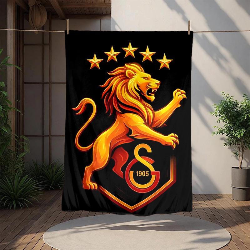 Galatasaray Flannel Blanket Soft Warm All-Season Throw, Design for Camping, Car Travel, Hiking Sofa, Bed, Office Perfect Gift for Parties