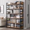 Multi Layer Storage Rack Home Bookshelf Floor Display Rack Simple Steel and Wood Storage Rack