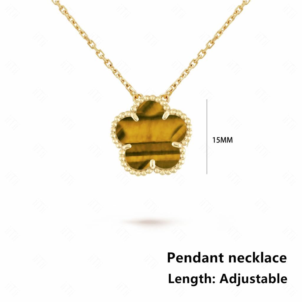 High-quality Fashion Brand Gold Silver Lucky Flower Clover Mother-of-pearl Bracelet Women's Natural Gem Hot Sale