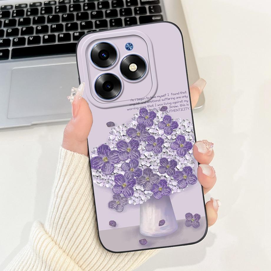 Чехол для Tecno Spark Go 2024 Tecno Spark 20c 20 Pop 8 Funda Эстетичный Мультяшный Панда Кролик Защита Камеры Матовый Мягкий Чехол