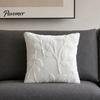 Антистатическая наволочка Плюшевая жаккардовая наволочка, 3D тиснение, однотонный чехол для подушки, 17,7 x 17,7 дюйма, антистатическая, мягкая, декоративная, современная, уютная