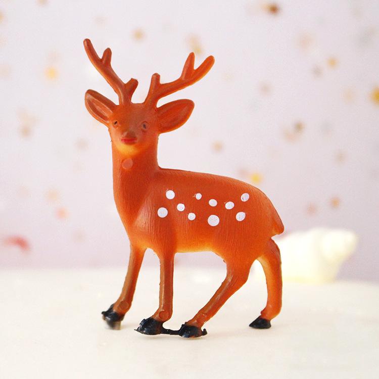 10 шт. Рождественский торт украшение карты трава круг листья пятнистый олень рождественская елка подарочный набор день рождения выпечка десерт прилавок флаг