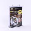A4 Acrylic Table Stand Card Holder with Flip-over Ring Binder for Menus and Catalogs