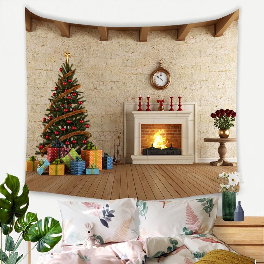 Christmas Tree Decoration Tapestry Wall Hanging Boho Hippie Cloth Fabric Large Tapestry Aesthetic Decorative Home Room Decor