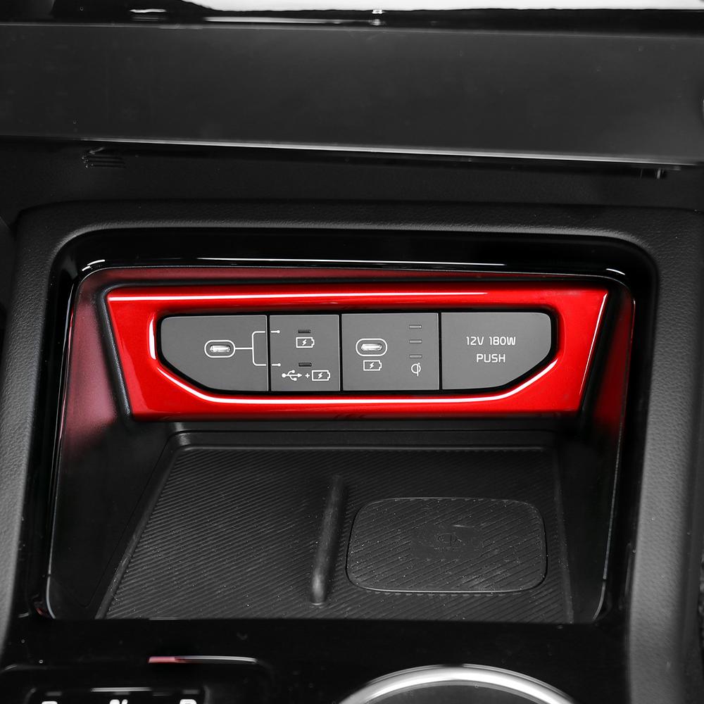 For KIA K5 -2026 Left-hand Drive 1PCS Car Interior Accessorie ABS Material USB Port Charger Socket Frame Protective Cover