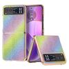 For Motorola Razr 40 5G Rhinestone Texture Non-Slip Case PU Leather+PC Electroplating Phone Cover