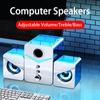 USB Powered PC Speakers with Bluetooth - 2 Bass-Boost Ports, 2 Speaker Units, Enhanced Sound for Laptop, Tablet
