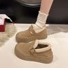 2025 New Snow Boots Women's Winter Thick-soled Flat-bottomed Non-slip Low-top Feet Small Warm Piled Thickened Cotton Shoes