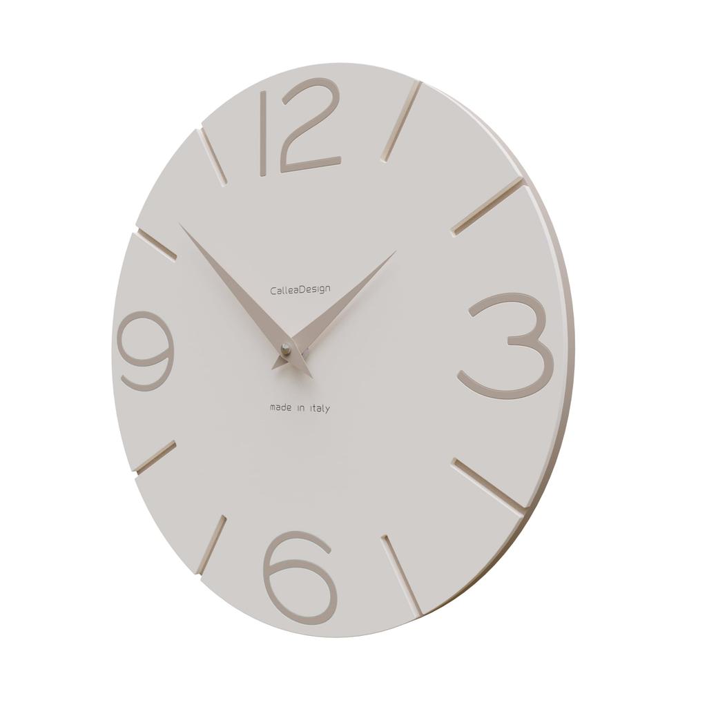 Настенные часы CalleaDesign SMILE Linen Dove Grey