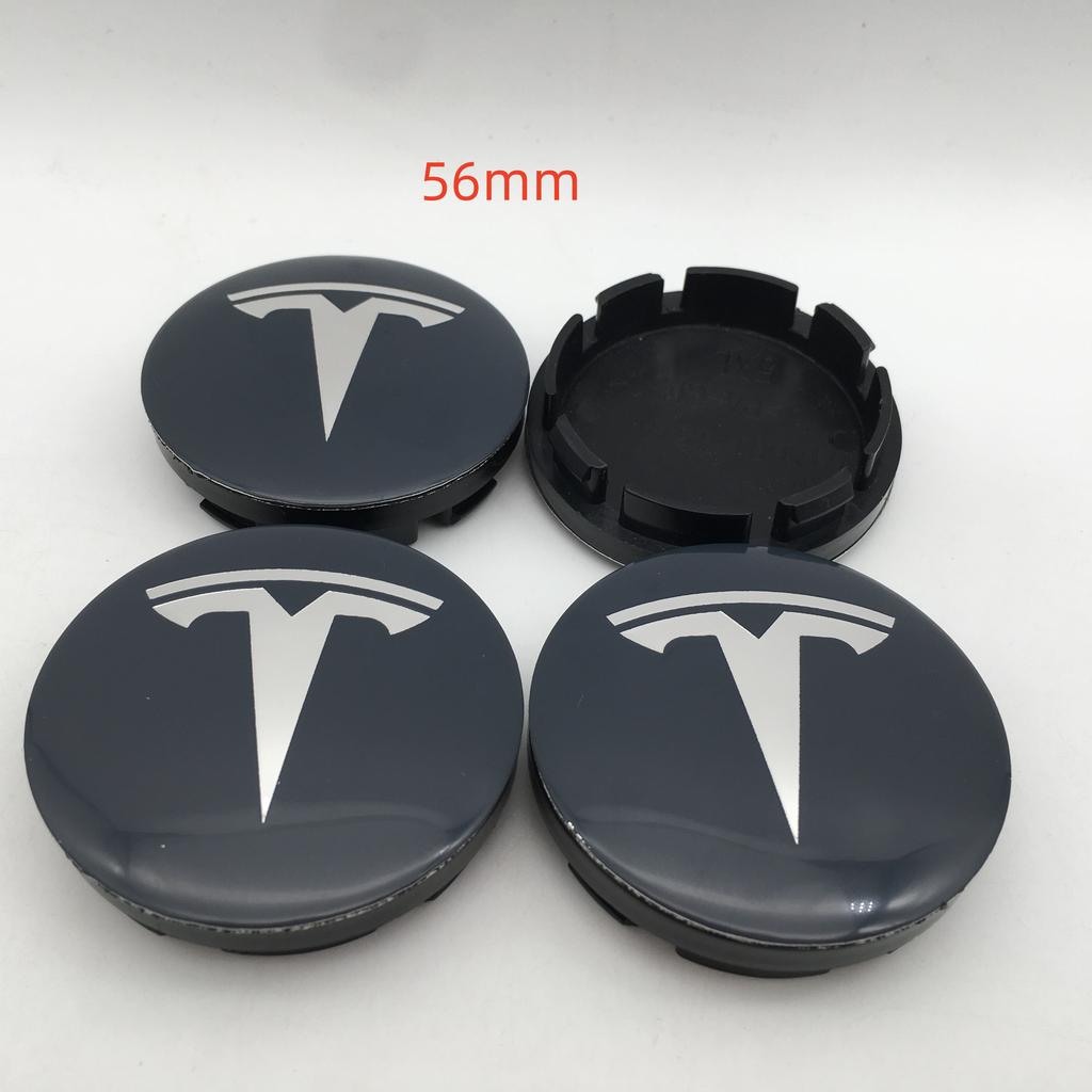 AAAIK1 20pcs 56mm 60mm 68mm For Tesla Model 3 Model Y Model S X Car emblem Wheel hub Center Cap Badge covers Decals Styling accessories