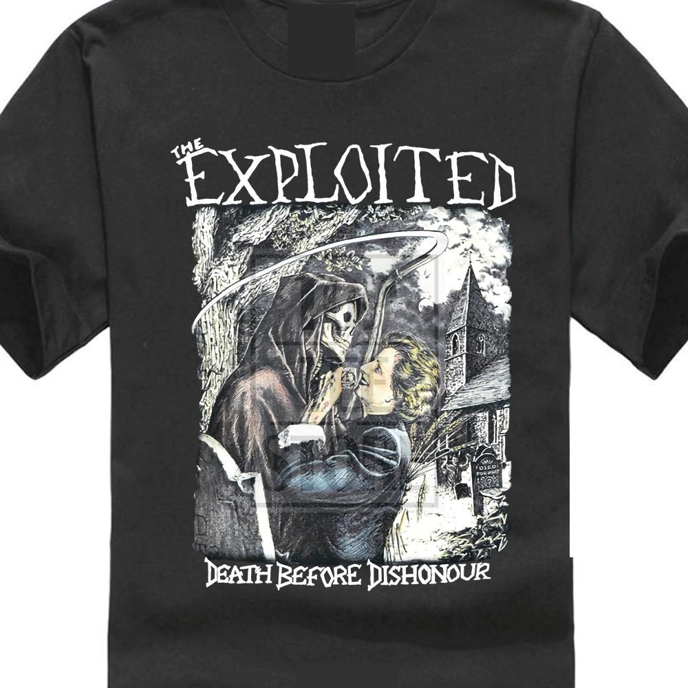 Exploited Death Before Dishonour 1987 Альбом S-4XL Черная Мужская Унисекс Футболка