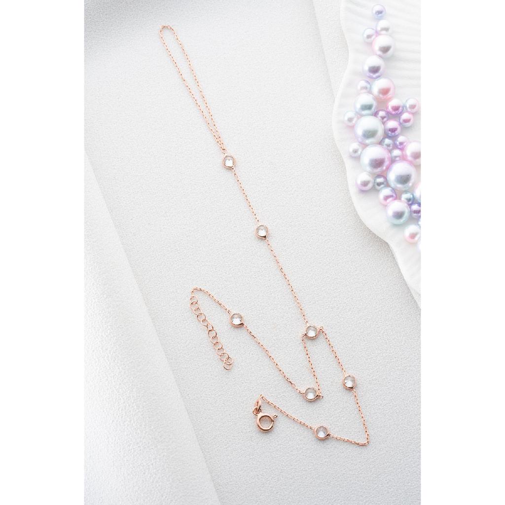 Браслет Sahmeran из стерлингового серебра 925 пробы с розовым покрытием из циркона