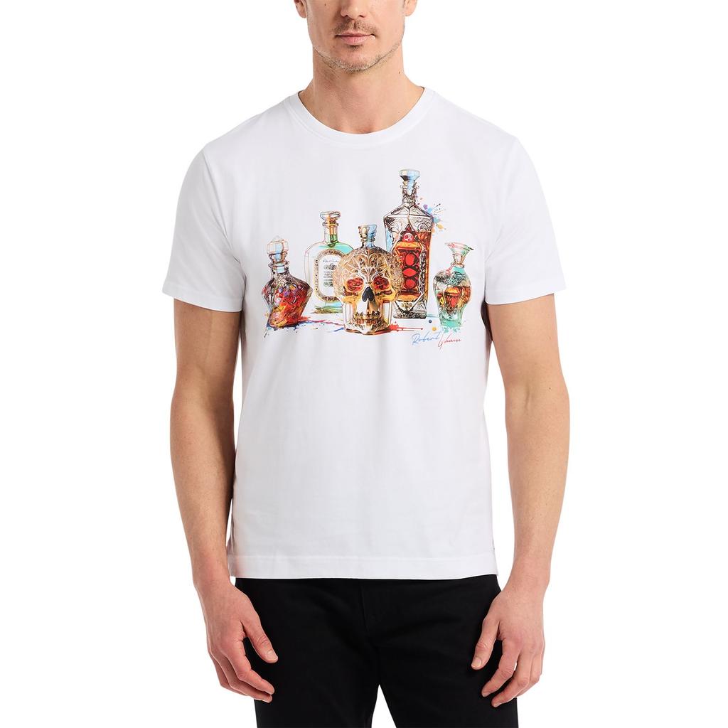 Robert Graham Short Sleeve Graphic Tee Highend Luxury Unisex Style Both Of Men And Women