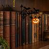 Cozy Reading Nook Lighting Halloween Library Lantern, Gothic Decorative Bookshelf Lamp, Vintage LED Magical Lantern Book Light for Bookworms,