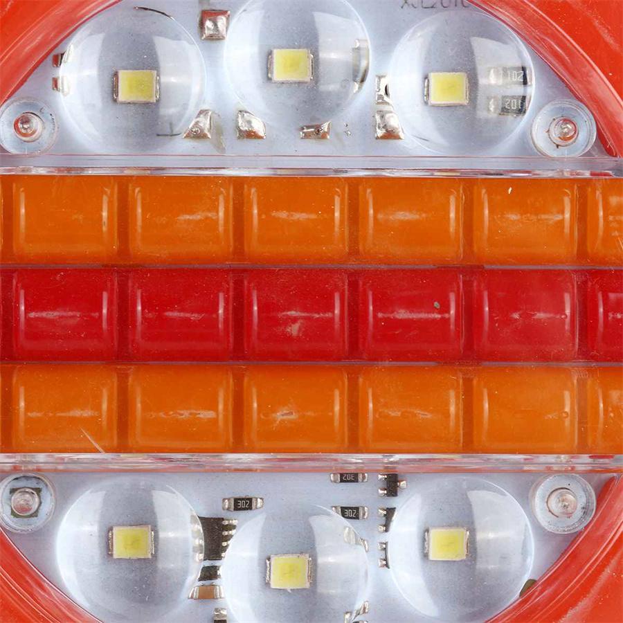 5.3" Динамический светодиодный задний фонарь для прицепа грузовика, стоп-сигнал, ДХО, бегущий указатель поворота