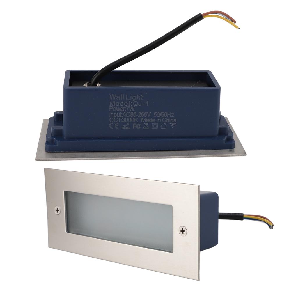 LED Step Light Indoor Outdoor Aluminum Alloy Waterproof Embedded Stair Wall Light 85 To 265V