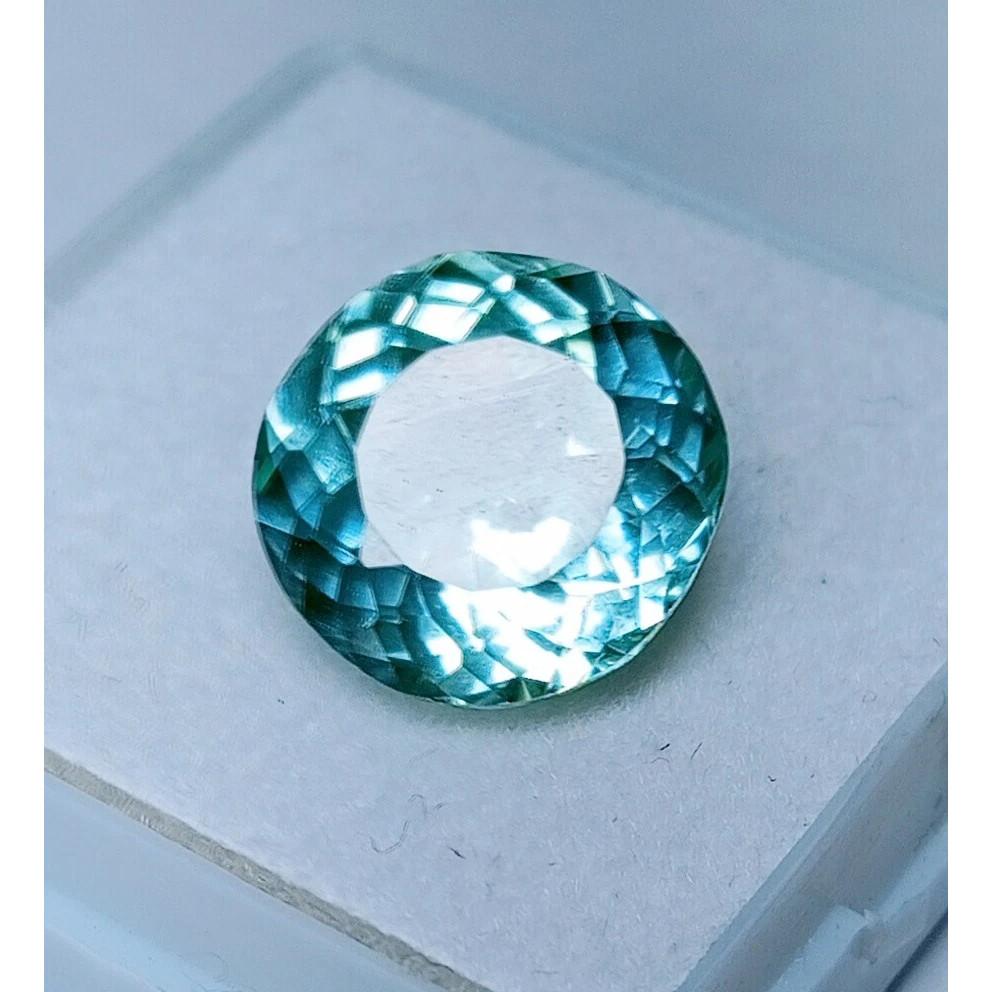 Natural Green Sapphire 6.85 Ct Round Certified AAA+ Loose Gemstone