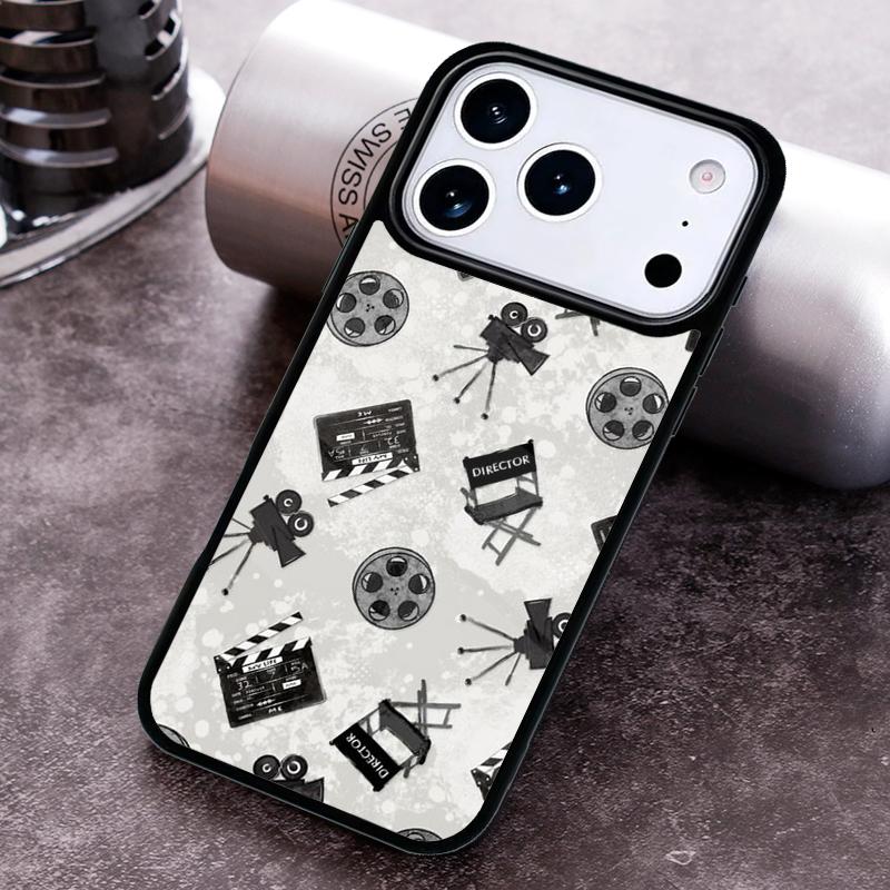Clapper board Film Movie maker Phone Case For iPhone 17 16 15 14 13 12 11 Pro Max Plus 17Air Soft Silicone Cover