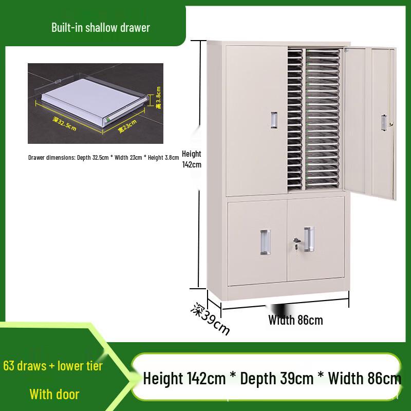 Large Capacity 63-Drawer Office Filing Cabinet