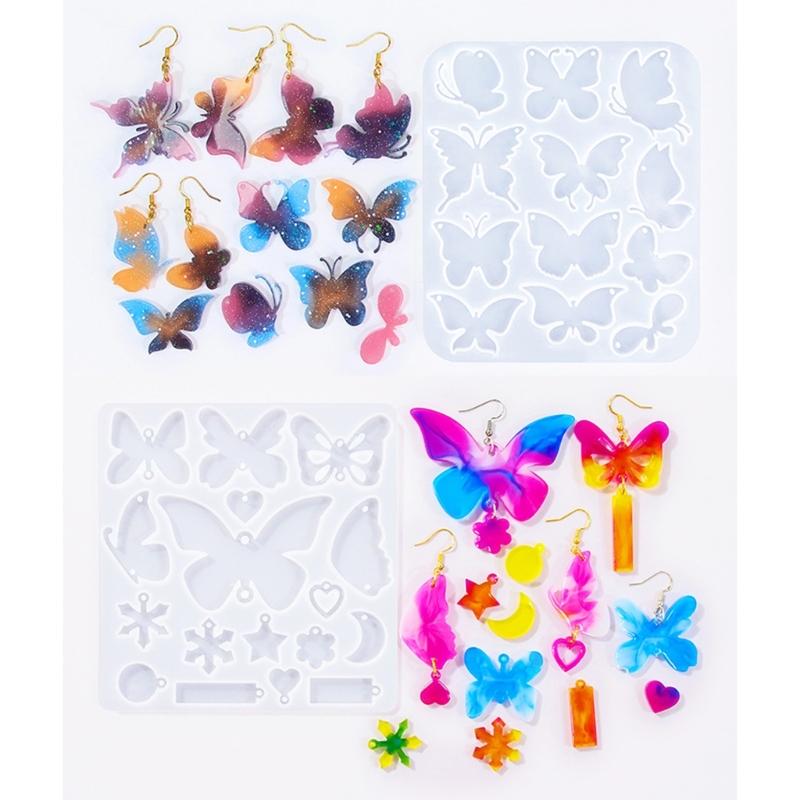 Форма для сережек, привлекательная форма для сережек в форме бабочки, индивидуальные силиконовые формы для ушных подвесок для энтузиастов рукоделия