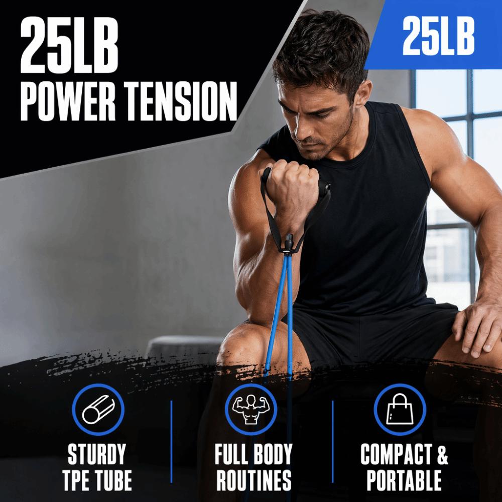2PCS Elastic Material Exercise Band 25LB Resistance Band  Gym Training