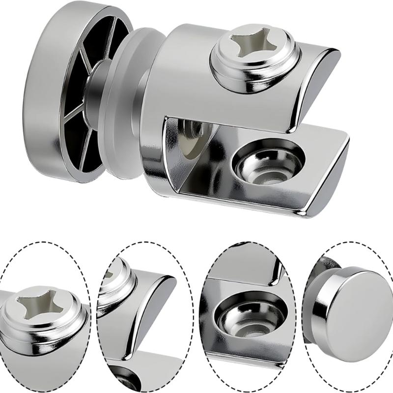 6pcs Not Corrosion Glass Panel Clamps Heavy Duty Supports Panel Mounting Bracket for Office Partitions 5-10mm Thickness