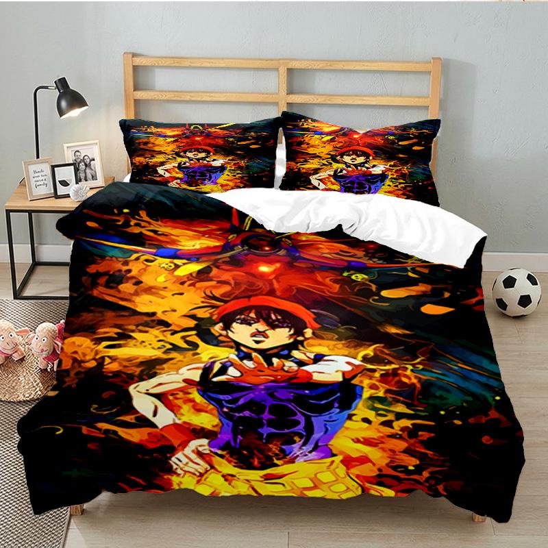 3PCS Jojo Bedding Set Printed Duvet Cover Closure Includes 1 Duvet Cover & 2 Pillowcases for All Seasons Bedroom Decor