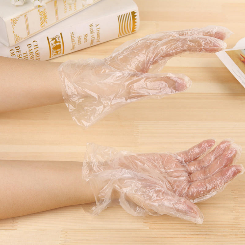 100pcs/pack Universal Food Grade Plastic Gloves Hygienic And Convenient Transparent Gloves Set Home Kitchen Restaurant Supplies