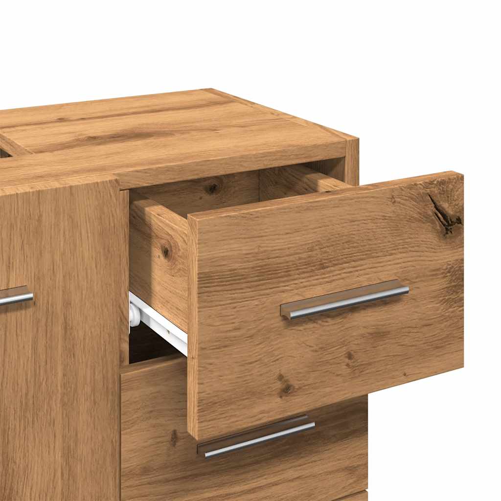 Artisan Oak Washbasin Cabinet 63 x 30 x 54 cm Particleboard
