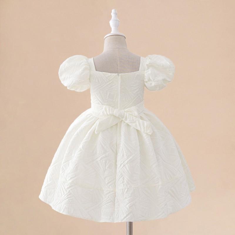 Girls Princess Dress Toddler Kids Puff Sleeve Gown Flower Girl Wedding Party Performance