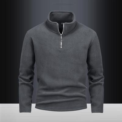 Длинные рукава, модная и универсальная флисовая куртка плотностью 450 г, двухсторонняя, удобная, бархатная, с воротником-стойкой, кардиган с застежкой-молнией на половину длины