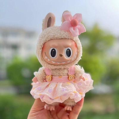 Одежда только 17см Одежда для куклы аксессуары для Ropa Labubu V1 V2 V3 Наряд Время расслабиться одежда для куклы