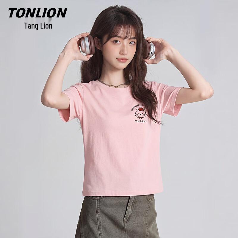 TonLion Women's Pure Cotton Short-Sleeve T-Shirt