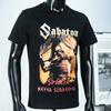 Шведская группа Sabaton Черный Волк Футболка с дизайном Спартанского воина