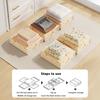 Yousheng Bed Sheet Organizer Storage Box Large Capacity Dust Proof Foldable Duvet Cover Clothes Blankets Bedding Sheet Container with Handle Clear
