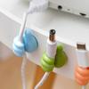 10Pcs Colorful Silicone Thumb Wall Hooks Strong Adhesion Cable Clip Rust-proof Key Hangers Desktop Storage Hook