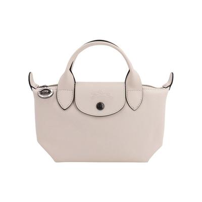 Le Pliage Xtra 17 Однотонная Сумка-тоут на кнопке-молнии Кожаная Сумка-пельмень на плечо Мини Женские Сумки Бежевый 1500987037