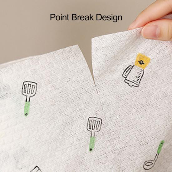 50/100/200Pcs/Roll Kitchen Paper Towel Super Water Oil Absorbent Wet Dry Dual Use Food Grade Tear-off Reusable Washable Lazy Rag Dishwashing Cloth
