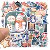 50Pcs Warm Winter Crystal Ball Christmas Tree Stickers Crafts Scrapbooking Book Label Decorative Sticker DIY Stationery Notebook Decals