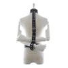 BDSM PU Leather Neck To Wrist Restraint Set Back Bind Bondage Harness Choker Collar with Handcuffs Slave Role Play Adult Sex Toy