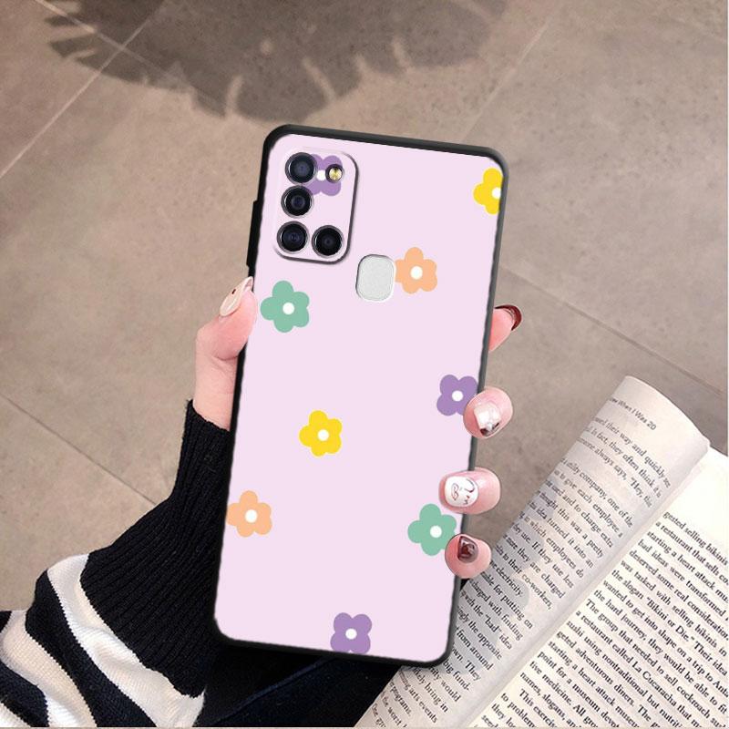 Милый чехол с цветочным рисунком для Samsung Galaxy A10 A40 A03s A04s A03 Core A04 A20e A10s A70 A02 A01 A02s A50, силиконовый матовый чехол-бампер