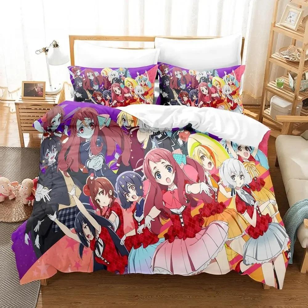 Anime Zombie Land Saga Bedding CollectionDuvet Cover Comforter Bed Collection Quilt Cover PillowcaseKing Queen Twin Size Boys Girls Adultse
