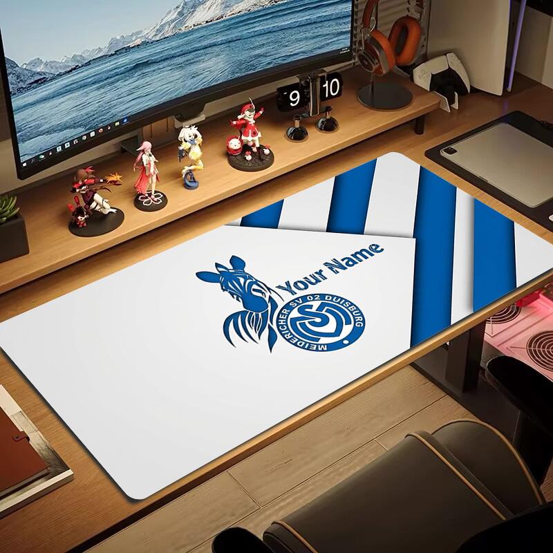 Msv Duisburg Custom Name Large Size Mouse Pad Large Gaming Table Cushion Non-slip Laptop Tablet Big Mousepad XXL Mat Mini PC Playmat With Lock edge