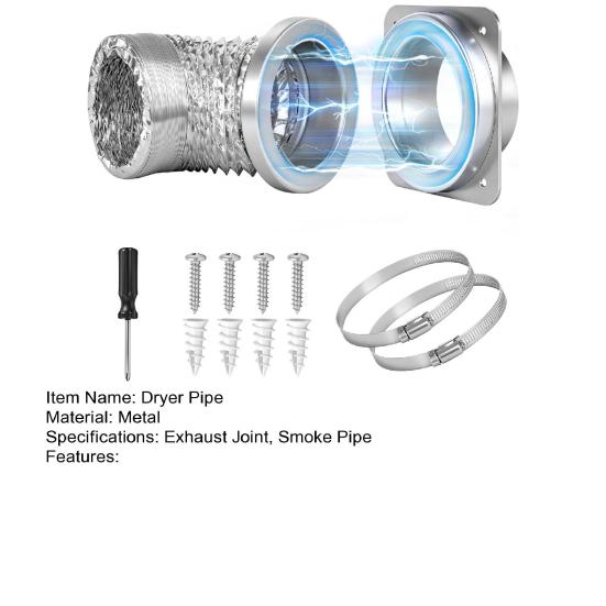 Dryer Vent Magnetic Connector Kit Quick Installation Reinforced Thick Connector Airtight Seal High Temp Metal Dryer