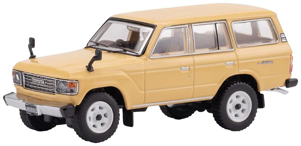 Gaincorp Products 1/64 Scale Toyota Land Cruiser 60 RHD Beige Finished Model KS-029-86