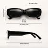 12PCS Vintage Black Square Sunglasses Woman Luxury Brand Small Rectangle Sun Glasses Female Gradient Clear Mirror
