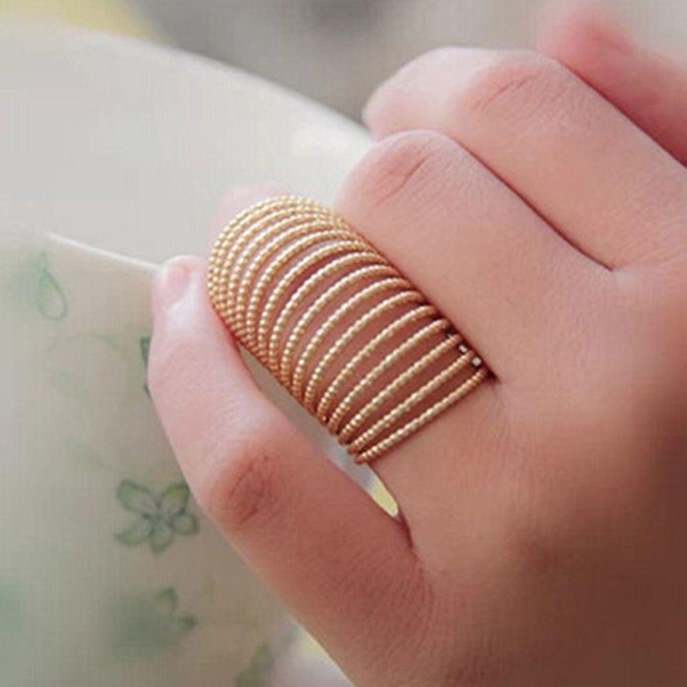 Men Couple Threaded Spring Ring Finger Buckle Korean Style Finger Ring Women Jewelry Accessories